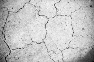 Cracked concrete floor